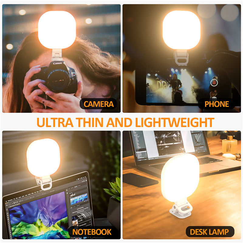 Phone LED Selfie Light Rechargeable Clip For IPhone Phone Makeup Live Streaming Selfies Conferencin 2