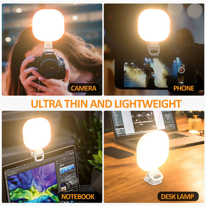 Phone LED Selfie Light Rechargeable Clip For IPhone Phone Makeup Live Streaming Selfies Conferencin 2