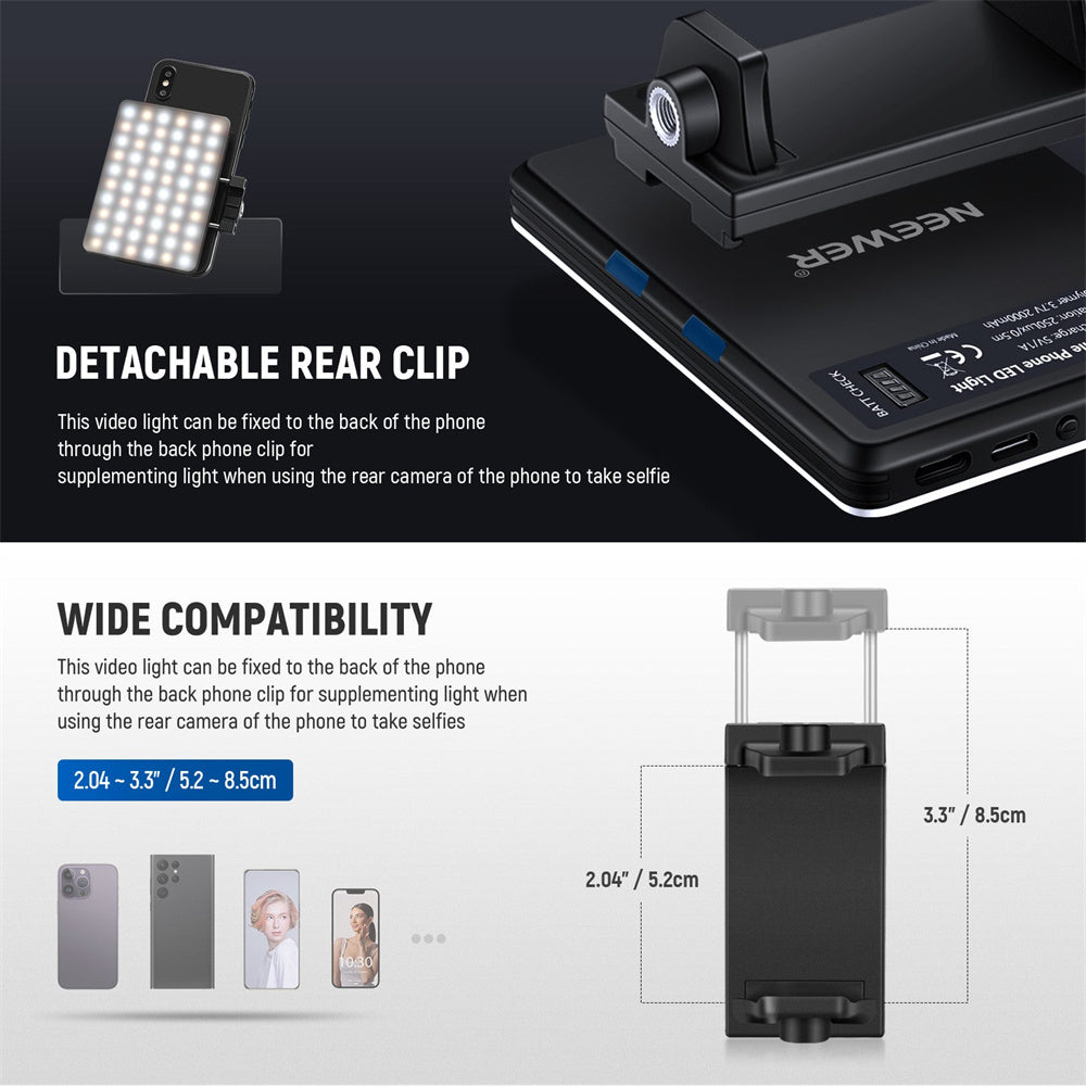 Selfie Light Clip on Light Kit with Phone Clip for Smartphone Laptop Computer, Bright Fill Light for Video Makeup Zoom