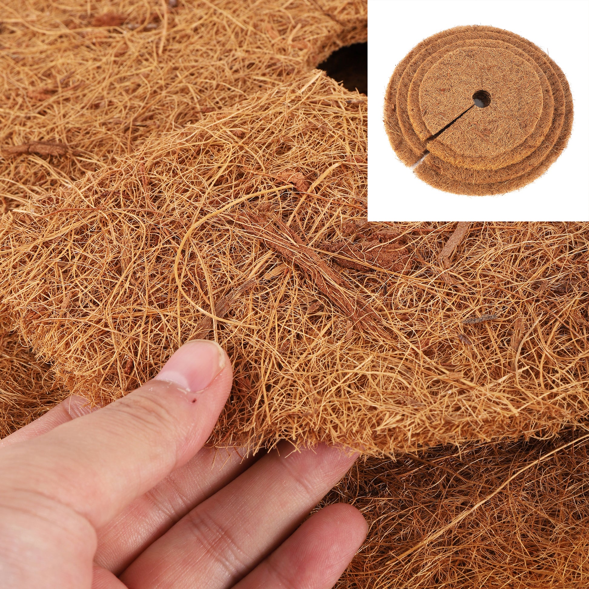 Natural Coconut Fiber Tree Mulch Mat Cover Protector Flower Pot Disc Pad Weed Control Moisture Rete 2