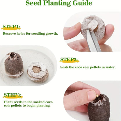 Coconut Coir Fiber Seed Starter Blocks With Nursery Tray Compressed Soil For Plant Cutting Vegetabl 3
