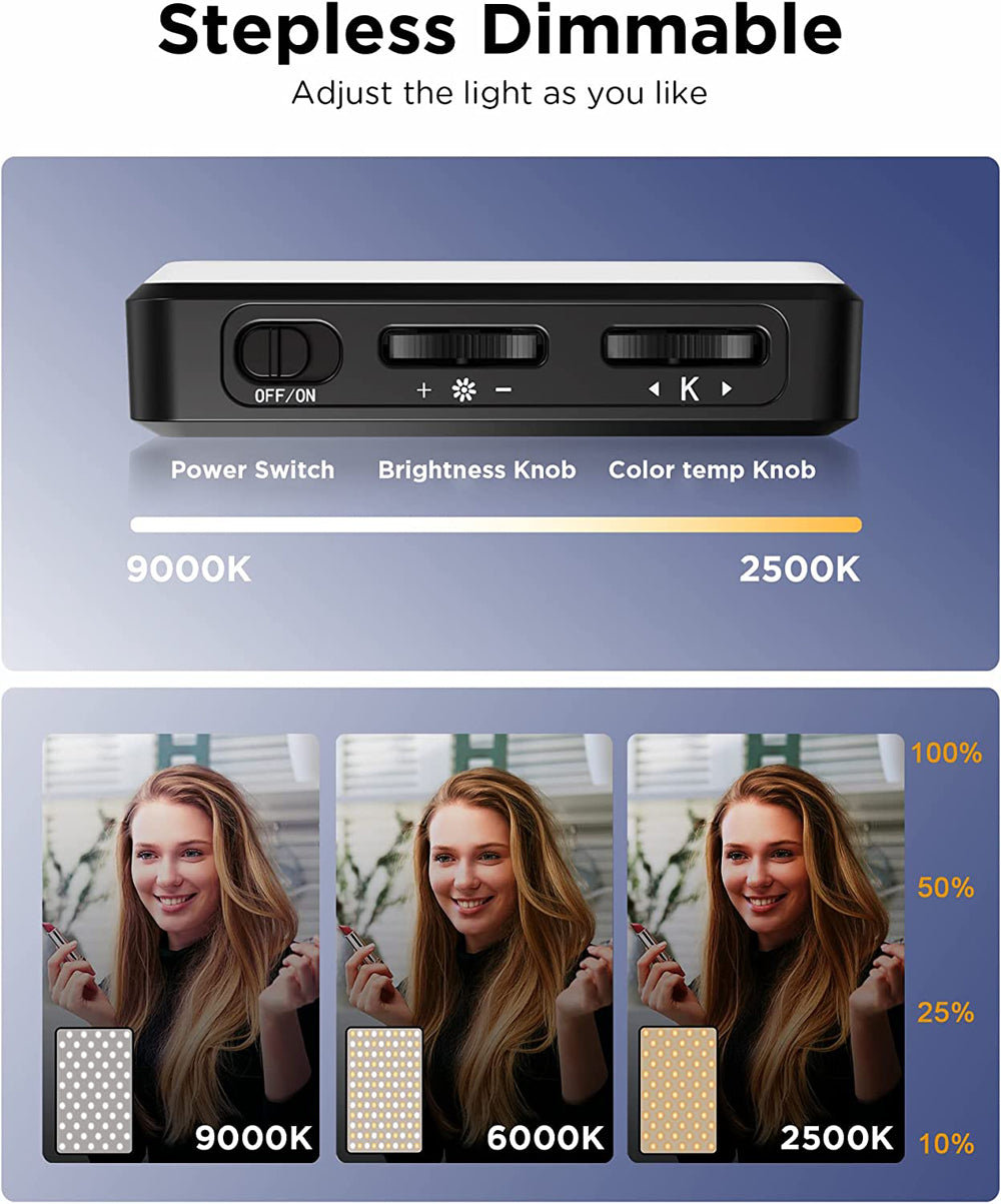 LED Selfie Light 120 LEDs Rechargeable Clip Light With 3 Light Modes Ring Light For Phone IPad Lapt 1