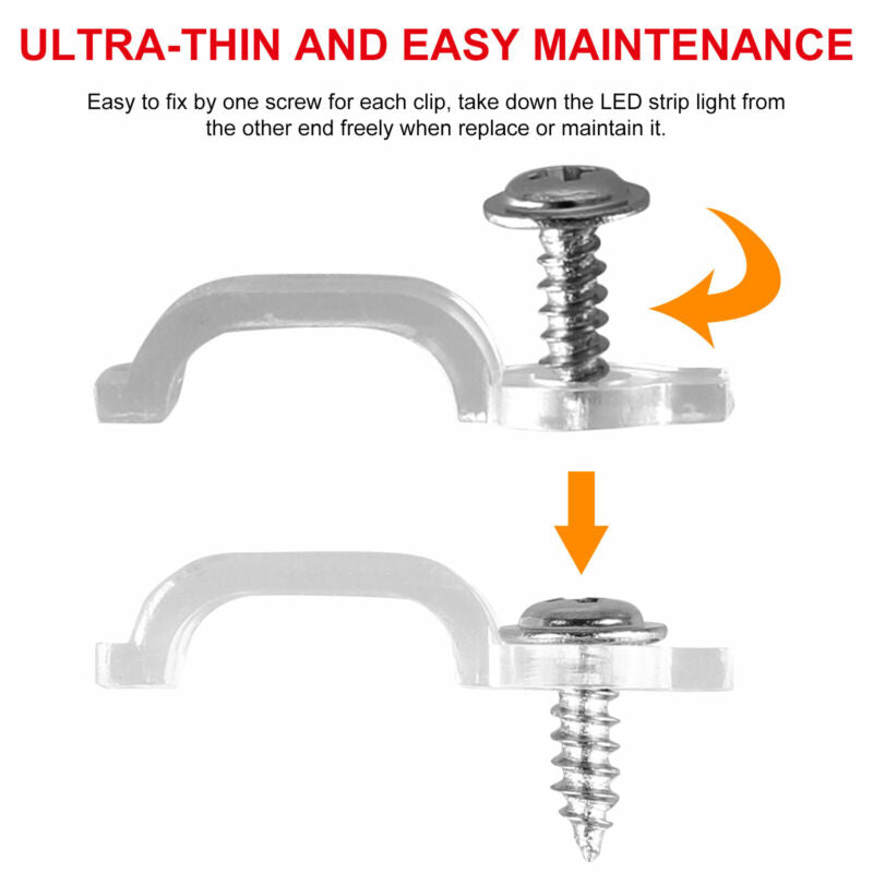 LED Strip Fixing Clips Light Holder With Screws Fixator Mount Clips For 5050 LED Strip Bar Cable Cl 1