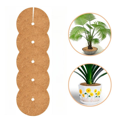 Eco-Friendly Natural Coco Coir Fiber Tree Mulch Ring Protector Organic Weed Barrier Mat Anti-Grass Disc Flower Pot Cover