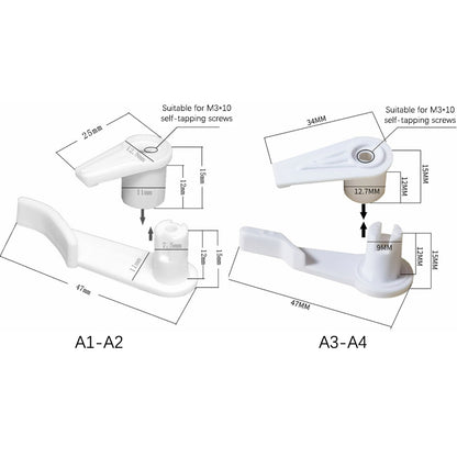 LED Fixture Ceiling Lamp Accessories Ceiling Light Clip Clamps With Screws, Lampshade Fixed Plastic Buckle Clamp