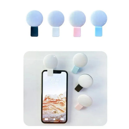 ClipOn Circle Light With Adjustable Brightness LED Selfie Ring Light For Phone Portable USB Recharg 4