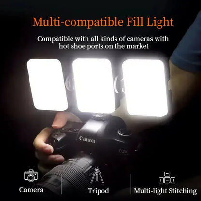 Portable Mini Clipon Fill Light For Mobile Video Light Photography Camera Multipurpose USB Charging