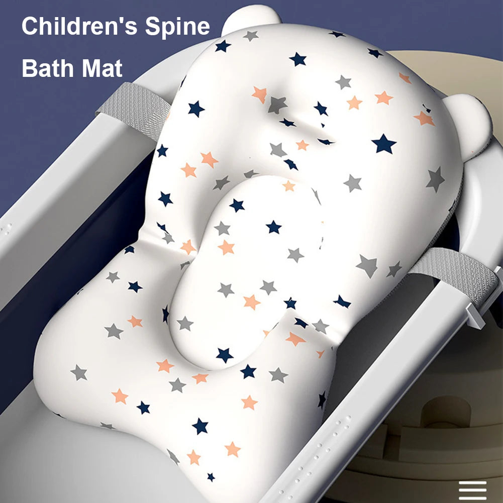 Newborn Baby Bath Cushion Seat Floating Bathing Pillow, Anti Slip Baby Bath Support Pillow for Newborn