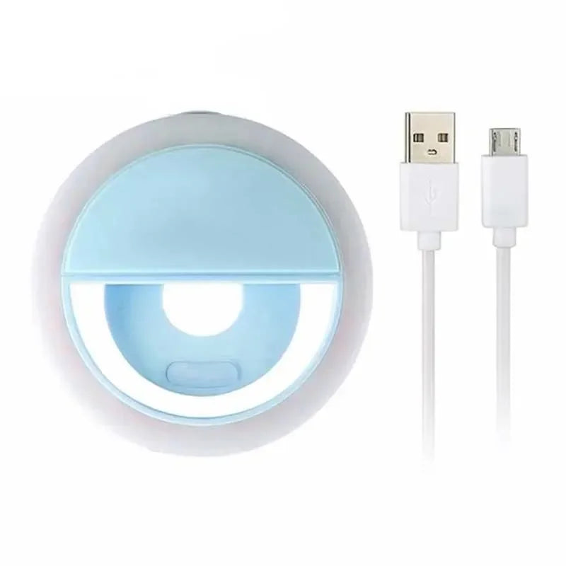 Selfie Light Clip On For IPhone Samsung Phone Video Ring Light Photo Lamp Back Light USB Charge Fla 6