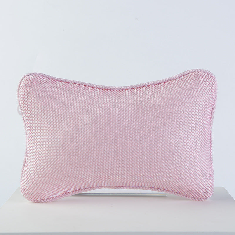 SPA Bathtub Bone Shaped Pillow Mesh Shower Headrest, Neck & Head Massage Support Bathroom Pillow for Comfortable Bat