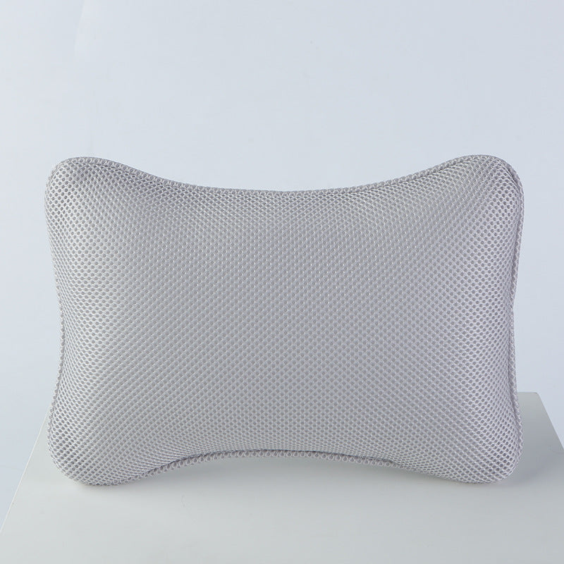 SPA Bathtub Bone Shaped Pillow Mesh Shower Headrest, Neck & Head Massage Support Bathroom Pillow for Comfortable Bat