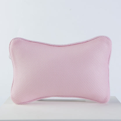 SPA Bathtub Bone Shaped Pillow Mesh Shower Headrest, Neck & Head Massage Support Bathroom Pillow for Comfortable Bat