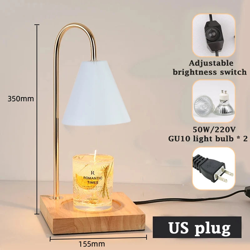 Melting Wax Table Lamp Home Bedroom Decor, Candle Warmer Lamp with Timer Dimming, Nightlight Creative Aromatherapy Gift
