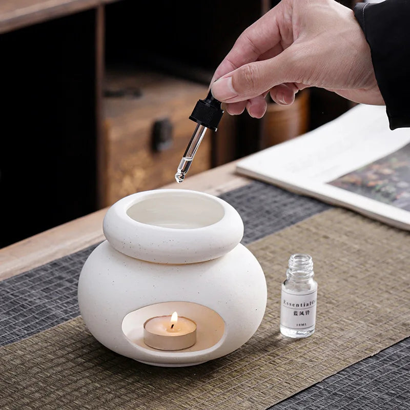 3 in1 Candle Holder, Essential Oils Lamp, Fragrance Incense Burner, Big Capacity Separated Candlestick for Home