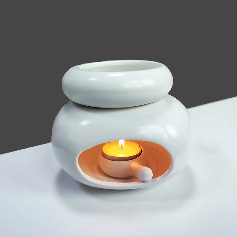 3 in1 Candle Holder, Essential Oils Lamp, Fragrance Incense Burner, Big Capacity Separated Candlestick for Home