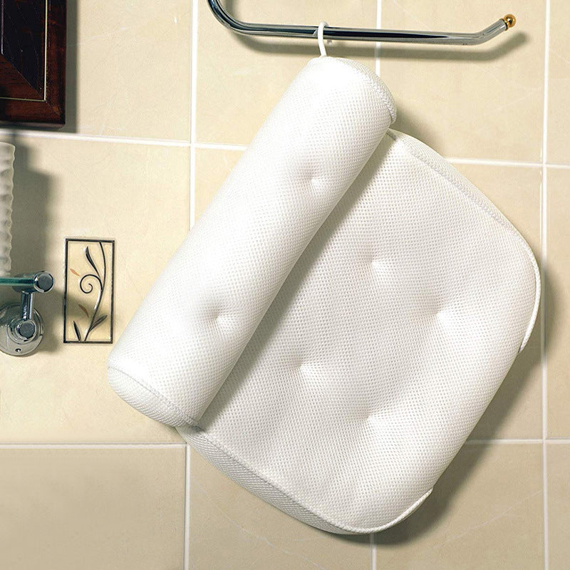 Luxury Bath Pillow for Tub Neck and Back Support, Air Mesh Spa Bathtub Pillow with Suction Cups for Ultimate Comfort