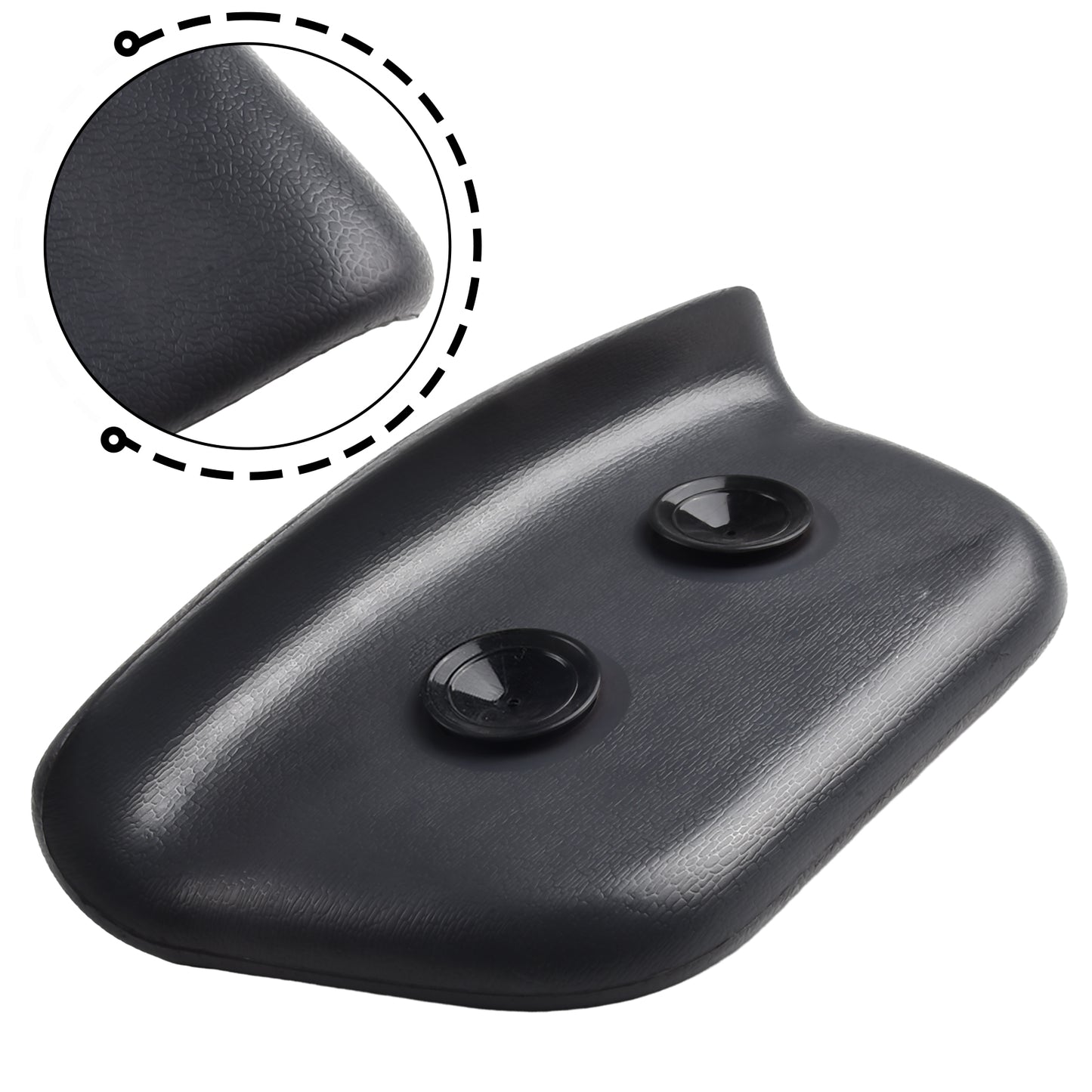 Luxury Black Spa Bath Pillow PU Bathtub Headrest, Waterproof Bath Cushion, Soft Bathtub Pillow for Neck & Head Support