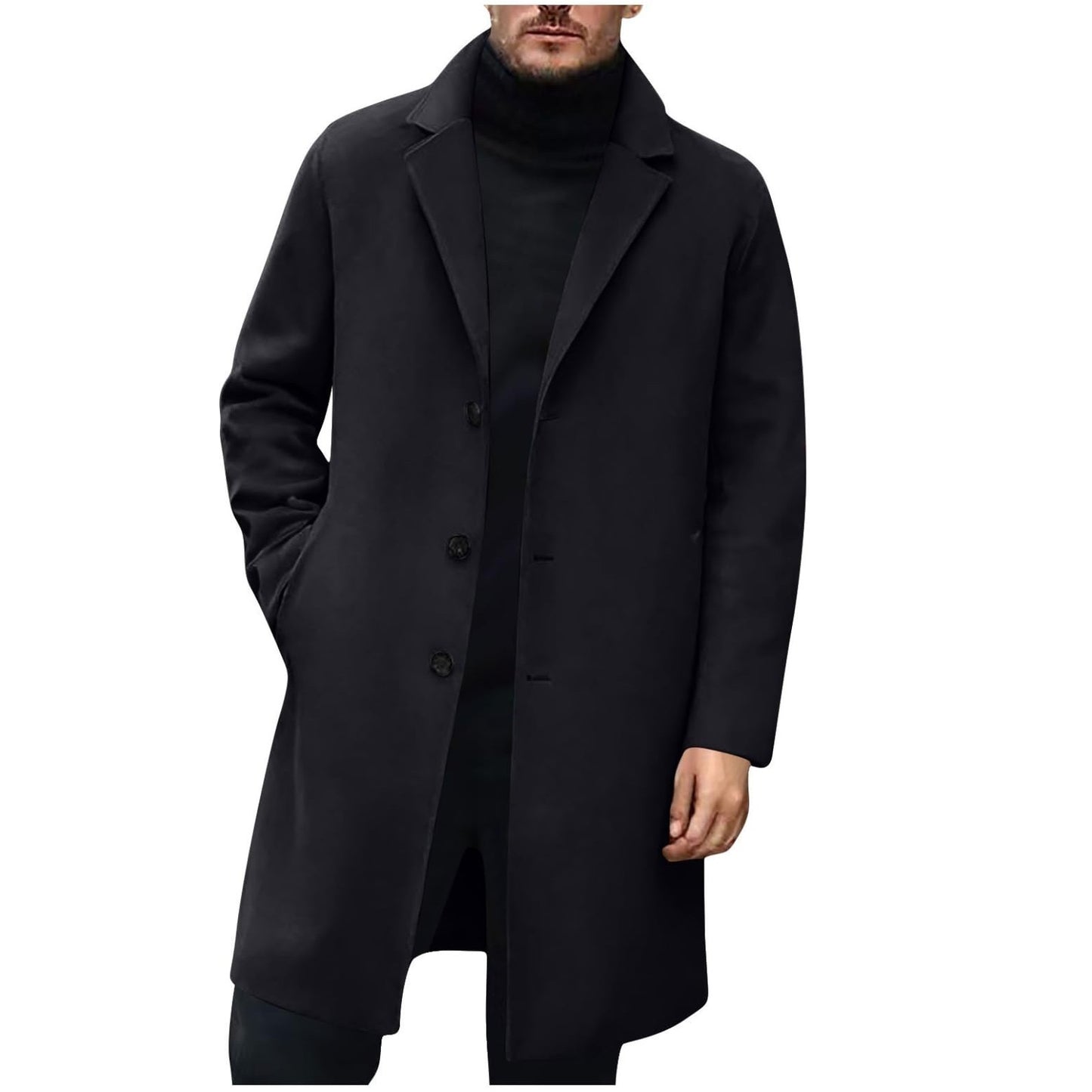 High Quality Mens Wool Jacket Luxurious Brand Clothing Men Wool Blends Coats Trench Pea Coat Spring 2
