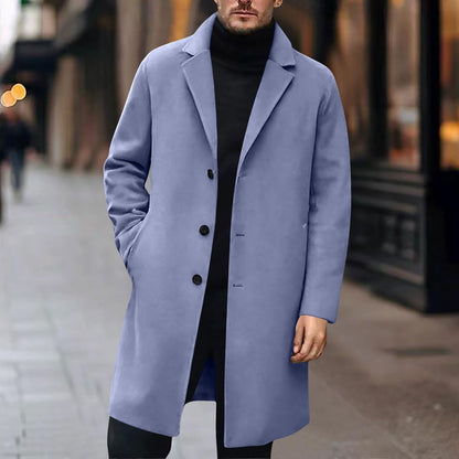 High Quality Mens Wool Jacket Luxurious Brand Clothing Men Wool Blends Coats Trench Pea Coat Spring 7