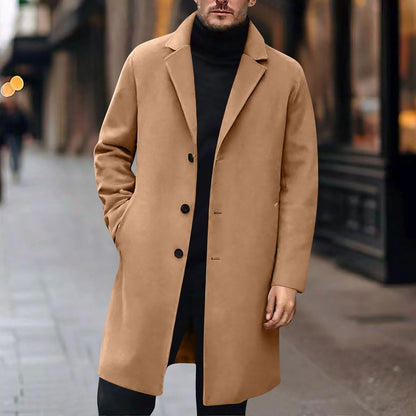 High Quality Mens Wool Jacket Luxurious Brand Clothing Men Wool Blends Coats Trench Pea Coat Spring 8