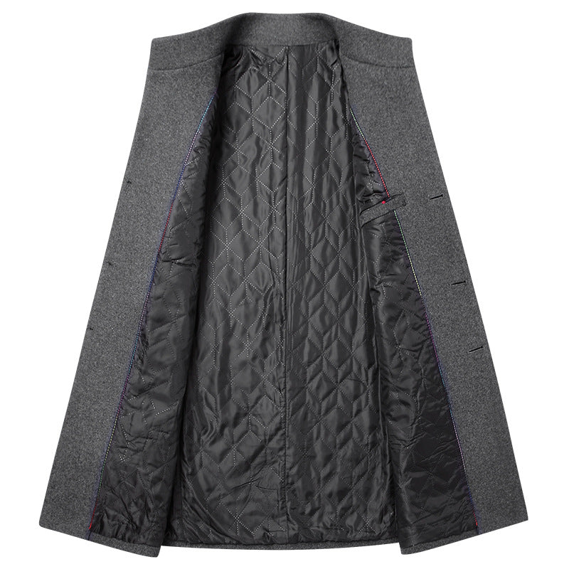 Men's Wool Pea Coat Winter Jacket, Oversized Solid Overcoat, Business Casual Coat, Stylish Woollen Clothing