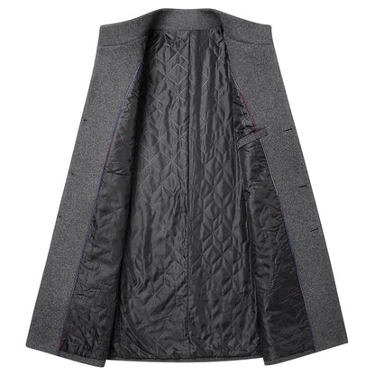 Men's Wool Pea Coat Winter Jacket, Oversized Solid Overcoat, Business Casual Coat, Stylish Woollen Clothing