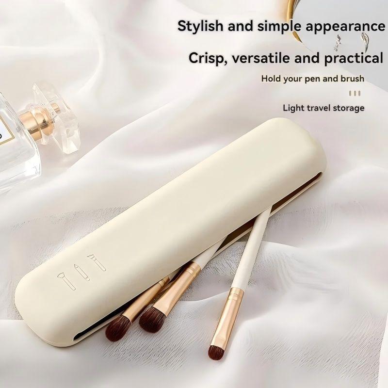 DustProof Silicone Brow Pencil Case Makeup Brush  Eyeshadow Brush Storage Set Portable Cosmetic Tra 1