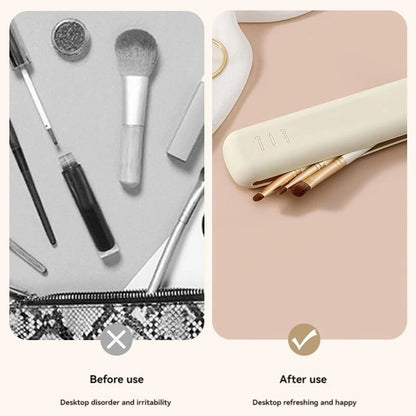 DustProof Silicone Brow Pencil Case Makeup Brush  Eyeshadow Brush Storage Set Portable Cosmetic Tra 5