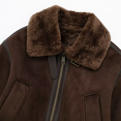 Autumn Winter New Women Casual Standing Neck Contrast Strap Loose Double Sided Jacket Coat with Decorative Straps