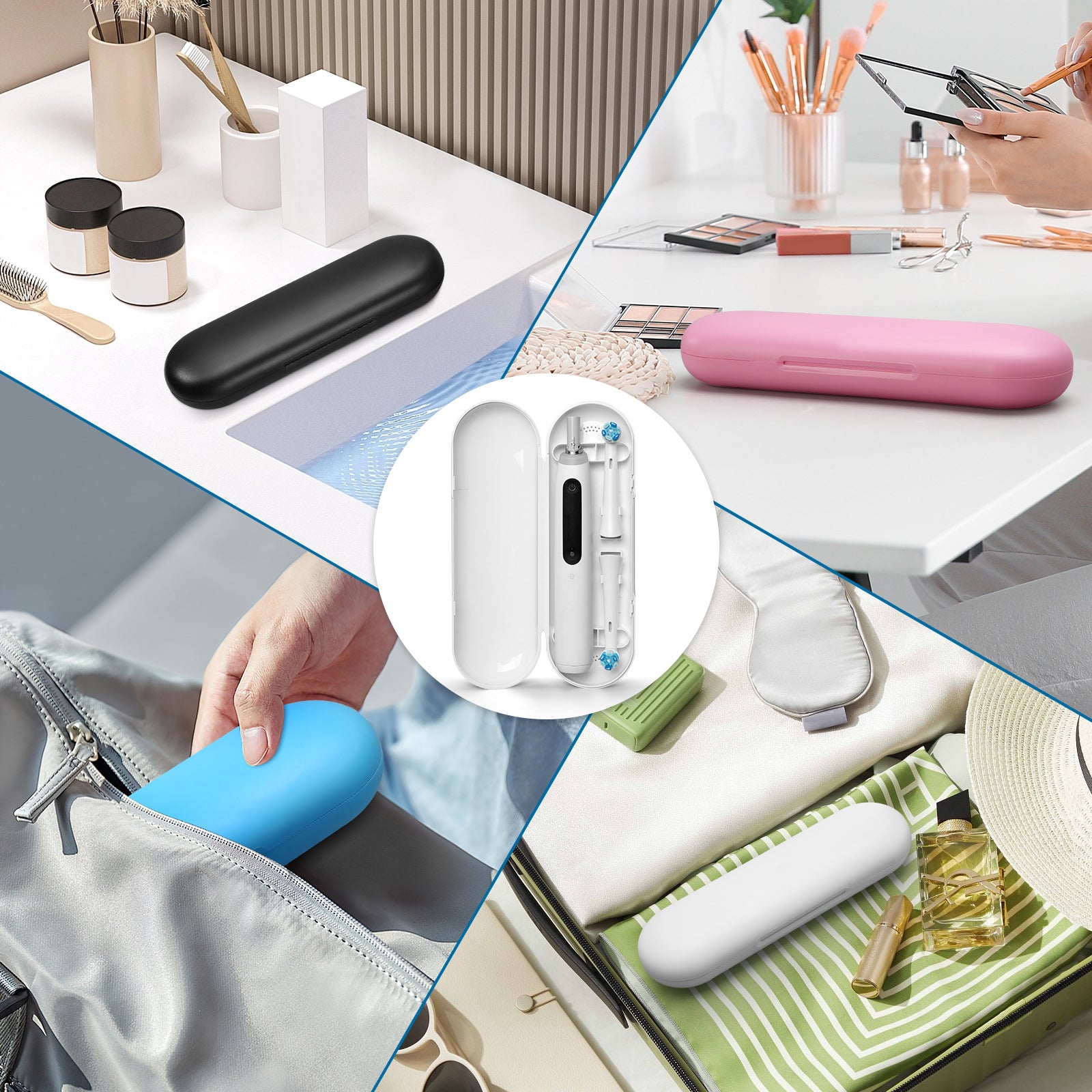 Electric Toothbrush Travel Box Compatible with OralB iO, Portable Dustproof Toothbrush Case for Secure & Hygienic