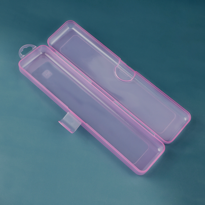 Portable Makeup Brush Storage Box Eyebrow Pencil Tableware Chopsticks Transparent With Cover Organizer Case Beauty Tool