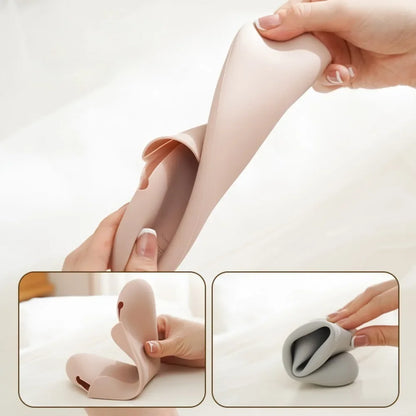 Portable Travel Makeup Brush Holder, Silicon Cosmetic Brushes Bag & Cosmetic Case for Travelling, Getting Ready & Makeup