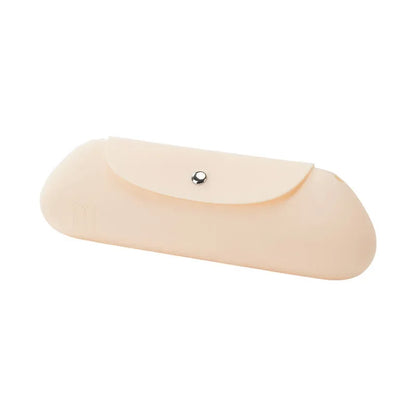 Portable Travel Makeup Brush Holder, Silicon Cosmetic Brushes Bag & Cosmetic Case for Travelling, Getting Ready & Makeup
