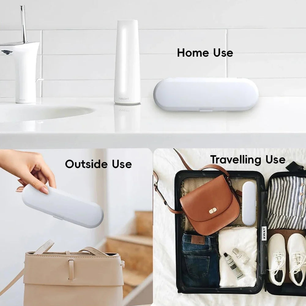 Portable Electric Toothbrush Travel Case for Oral B IO & Philips Sonicare, Durable Toothbrush Holder Box for Safe Travel