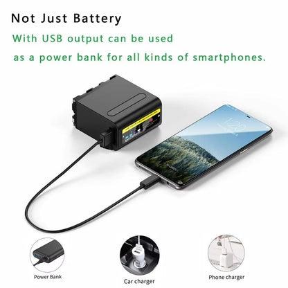 Probty 10800mAh NPF970 Replacement Battery With USB Output For Sony Camcorders  Video Gear 5