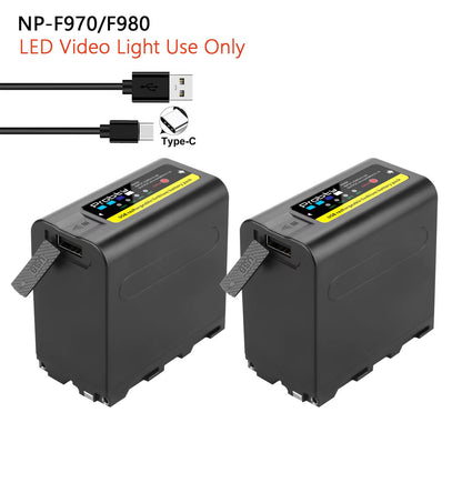 Probty 10800mAh NPF970 Replacement Battery With USB Output For Sony Camcorders  Video Gear 10