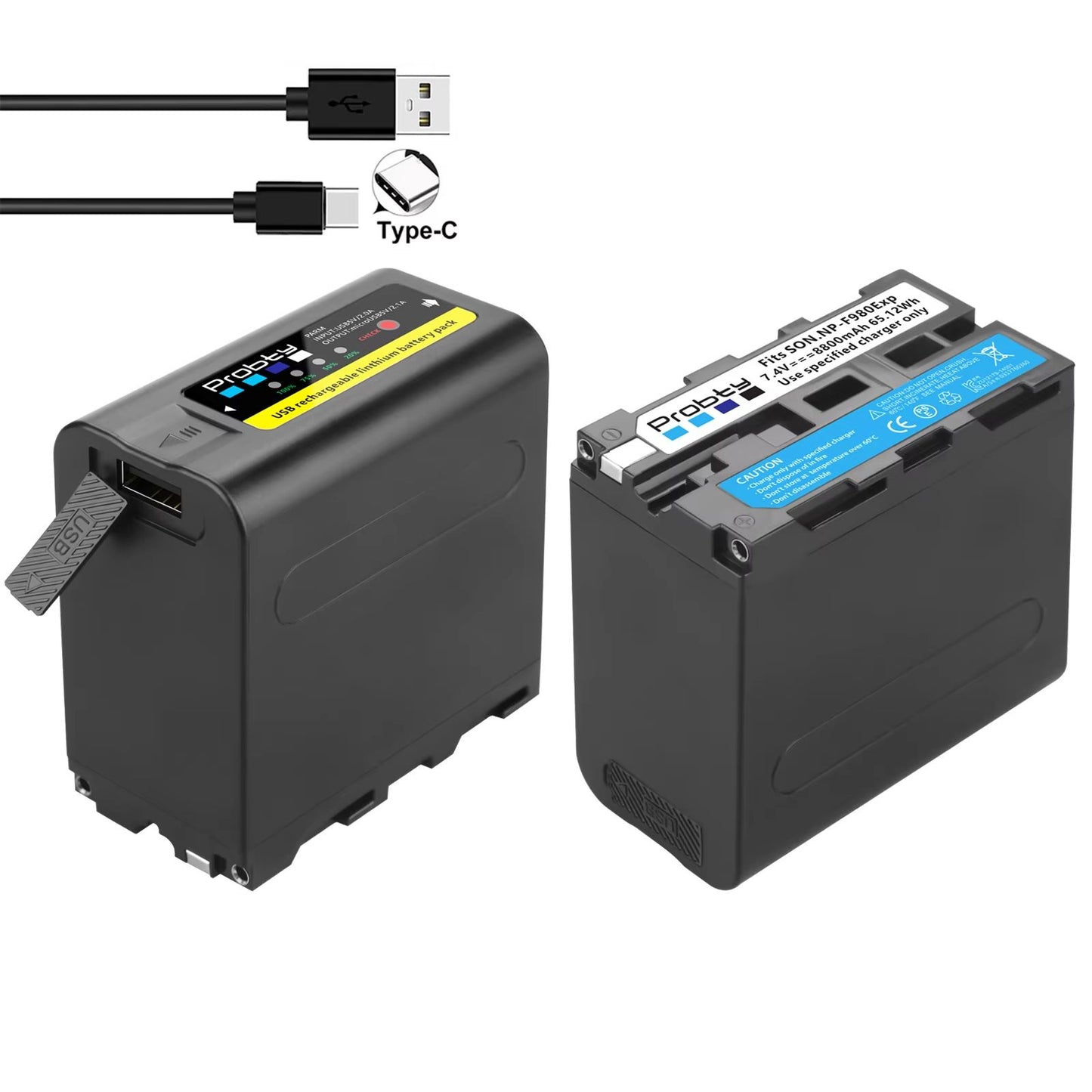 Probty 10800mAh NPF970 Replacement Battery With USB Output For Sony Camcorders  Video Gear 7