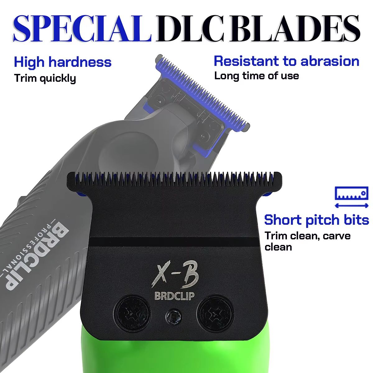 BRDCLIP BRD9615 Professional Mens Hair Trimmer 9000RPM High Speed Electric Clipper With DLC Blue Bl 3