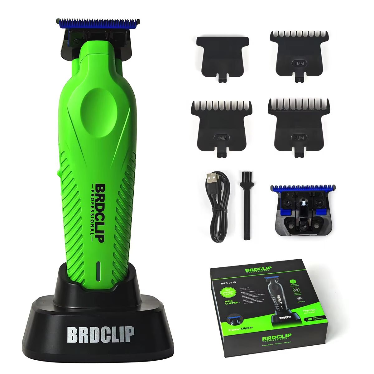 BRDCLIP BRD9615 Professional Mens Hair Trimmer 9000RPM High Speed Electric Clipper With DLC Blue Bl 10
