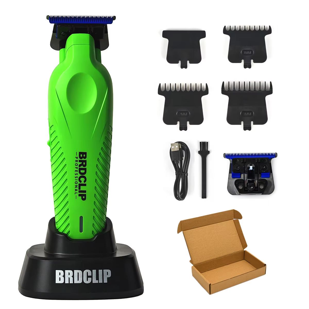 BRDCLIP BRD9615 Professional Mens Hair Trimmer 9000RPM High Speed Electric Clipper With DLC Blue Bl 12