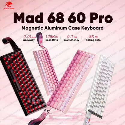 MADLIONS MAD60HE Mechanical Gaming Keyboard Magnetic Switch Wired Hot Swap 8K Polling Rate