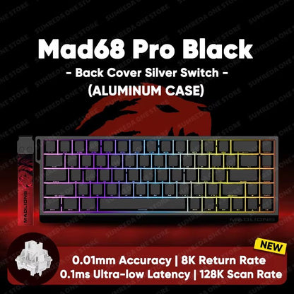 MADLIONS MAD60HE Mechanical Gaming Keyboard Magnetic Switch Wired Hot Swap 8K Polling Rate 9