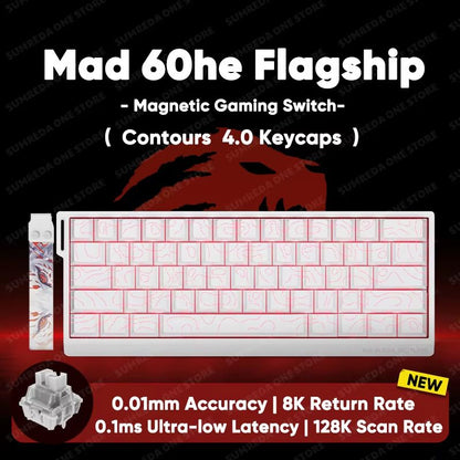 MADLIONS MAD60HE Mechanical Gaming Keyboard Magnetic Switch Wired Hot Swap 8K Polling Rate 17