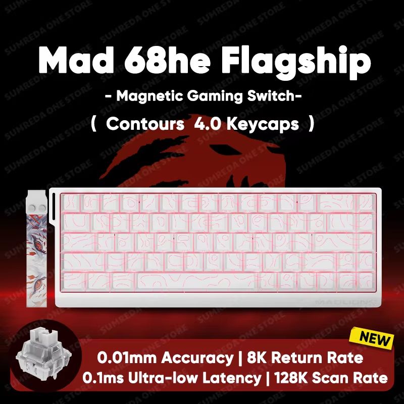 MADLIONS MAD60HE Mechanical Gaming Keyboard Magnetic Switch Wired Hot Swap 8K Polling Rate 23