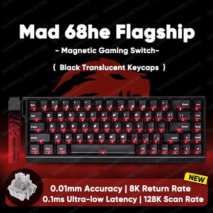 MADLIONS MAD60HE Mechanical Gaming Keyboard Magnetic Switch Wired Hot Swap 8K Polling Rate 26