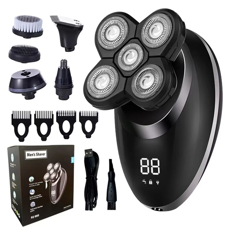 5in1 Electric Shaver For Men  Bald Head Grooming Kit With Beard Trimmer  Nose Hair Clipper 9