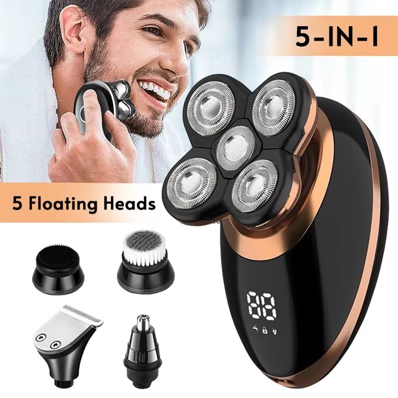 5in1 Electric Shaver For Men  Bald Head Grooming Kit With Beard Trimmer  Nose Hair Clipper 1
