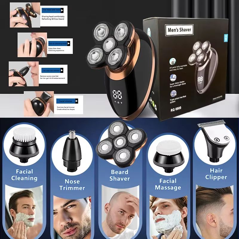 5in1 Electric Shaver For Men  Bald Head Grooming Kit With Beard Trimmer  Nose Hair Clipper 3