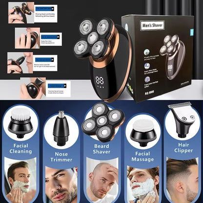 5in1 Electric Shaver For Men  Bald Head Grooming Kit With Beard Trimmer  Nose Hair Clipper 3