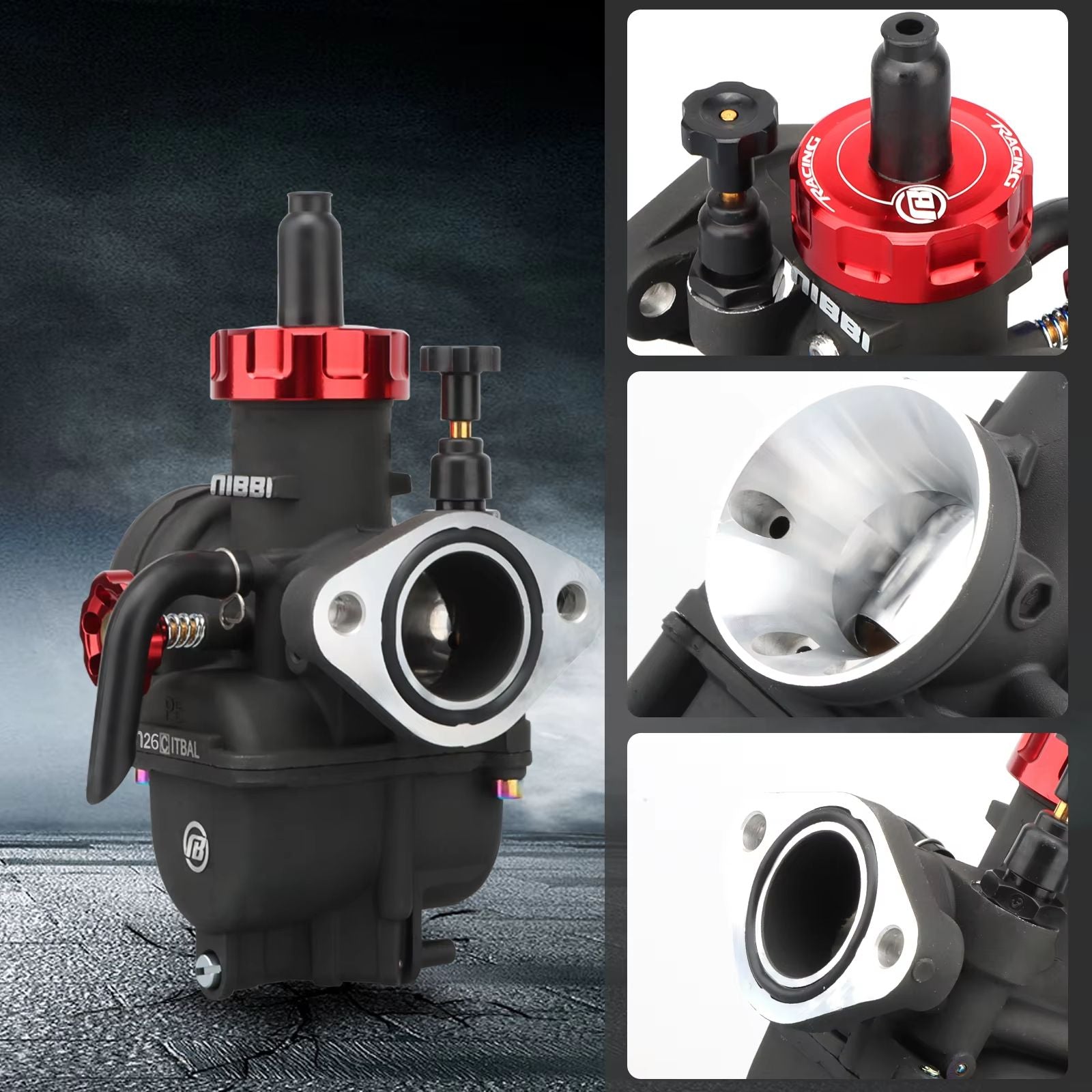 NIBBI PE Series Carburetor  HighPerformance Motorcycle Carburetor For 2T4T Engines 100cc250cc GY6 A 2
